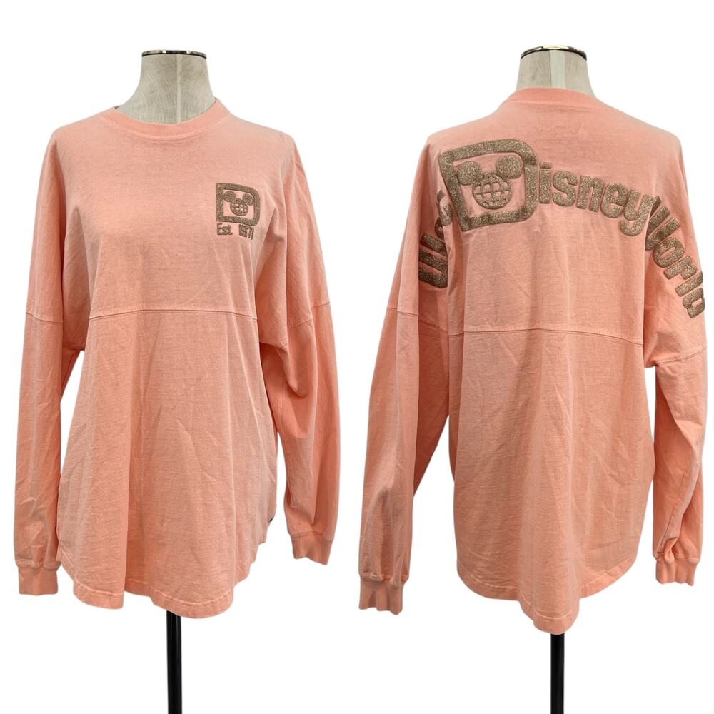 Disney Spirit Jersey Shirt Top Long Sleeve Briar Peach Rose Gold Size Medium